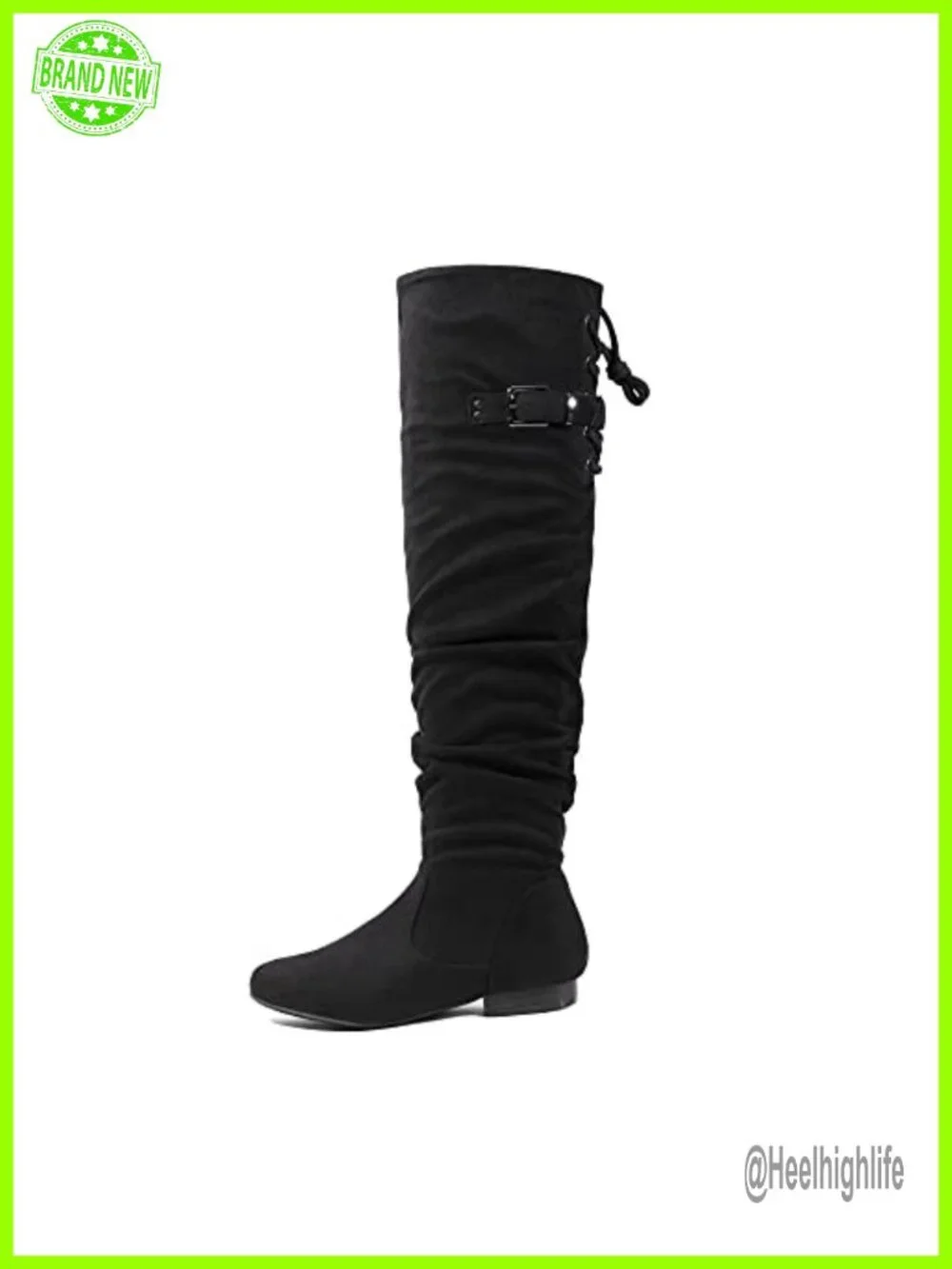 Suede Over The Knee Thigh High Winter Boots with Faux Fur Lining